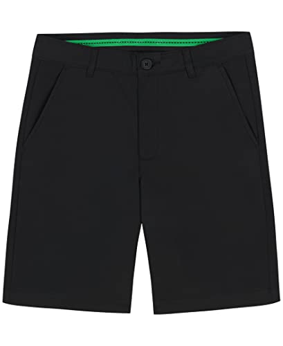 IZOD Boys' Performance Golf Swingflex Stretch Straight Fit Shorts, Blackout