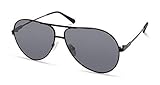 GUESS Men's Classic Aviator Pilot Sunglasses, Matte Black, 61mm