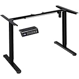 BONTEC Electric Standing Desk Frame, Height Adjustable Ergonomic Stand Up Desk Base with 3-Level Memory Quiet Motor, Table Legs Support for 154lbs, Black