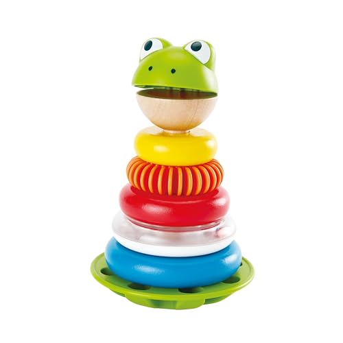 Hape E0457 Mr Frog Stacking Rings - Toddler Activity Toy L: 4.7, W: 4.7, H: 7.3 inch