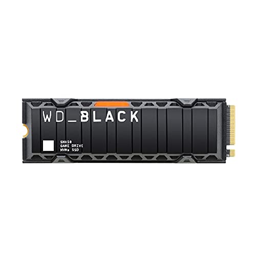 WD_BLACK 1TB SN850 NVMe Internal Gaming SSD Solid State Drive with Heatsink - Works with PlayStation 5, Gen4 PCIe, M.2 2280, Up to 7,000 MB/s - WDS100T1XHE