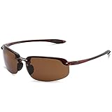 JULI Eyewear Nylon Polarized Sunglasses for Men Women Driving Fishing Baseball Driving (Nylon Polarized Brown/Brown)