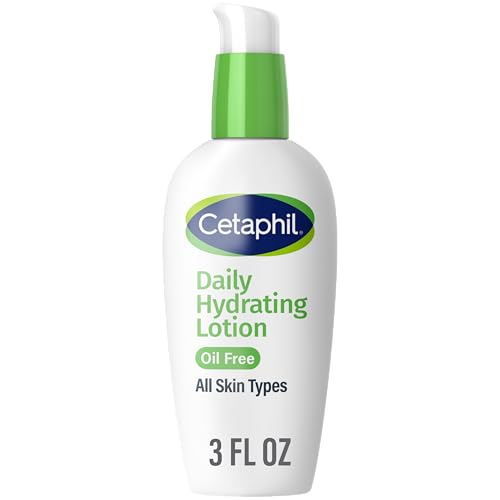 Cetaphil Daily Hydrating Lotion for Face, With Hyaluronic Acid, 3 Fl oz, Lasting 24 Hour Hydration, for Combination Skin, No Added Fragrance, Non-Comedogenic