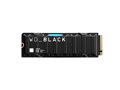 Western Digital 2TB SN850 NVMe SSD for PS5 Consoles Solid State Drive with Heatsink - Gen4 PCIe, M.2 2280, Up to 7,000 MB/s - WDBBKW0020BBK-WRSN