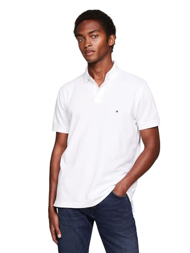 Tommy Hilfiger Men's 1985 Slim Short Sleeve Polo White