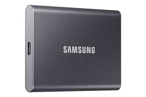 SAMSUNG T7 Portable SSD, 4TB External Solid State Drive, Speeds Up to 1,050MB/s, USB 3.2 Gen 2, Reliable Storage for Gaming, Students, Professionals, MU-PC4T0T/AM, Gray