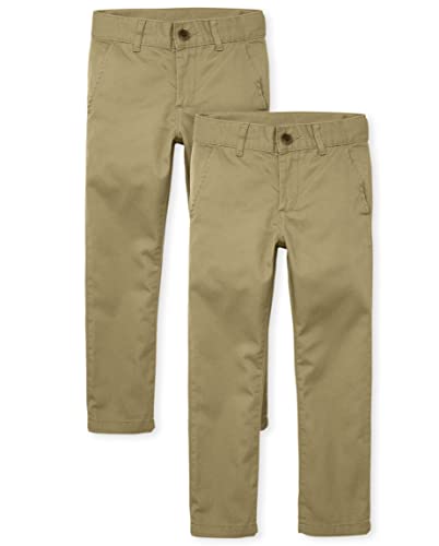 The Children's Place boys Skinny Chino Pants, Flax, 10