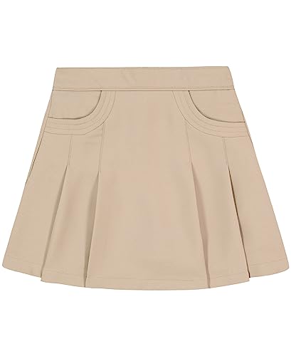 Nautica girls School Uniform Pleated Scooter With Pockets Skirt, Khaki, 4 US