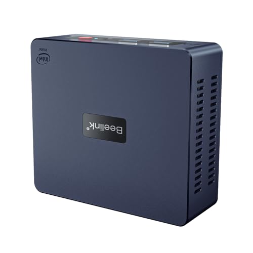 Newest 4 Cores 11th Gen Intel N5095 Beelink Mini-S Mini PC, 8GB RAM 128GB SSD Gigabit Ethernet, 2.4G/ 5.0G WiFi, BT4.0, Dual HDMI Business Mini Desktop Computer, HTPC, W-11 Pro