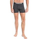 Icebreaker Merino Men's Anatomica Boxers with Fly, Jet Heather, Large