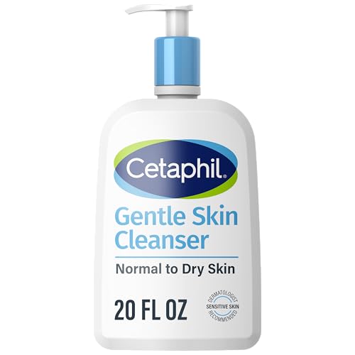 Face Wash by CETAPHIL, Hydrating Gentle Skin Cleanser for Dry to Normal Sensitive Skin, NEW 20oz, Fragrance Free, Soap Free and Non-Foaming