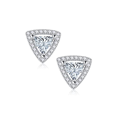 Moissanite Stud Earrings for Women, 1CT D Color VVS1 Clarity Lab Created Moissanite Earrings S925 Sterling Silver Statement Earrings Moissanite Stud Earrings for Women Anniversary Wedding Jewelry