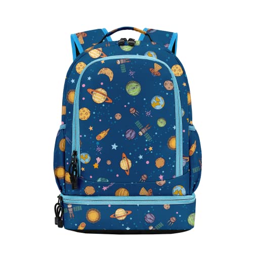 BASICPOWER Kids Backpack for Teen Girls Boys, Lightweight Water Resistant Pattern Backpacks for Preschool Kindergarten