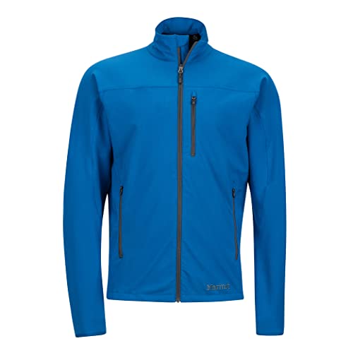 MARMOT Men's Tempo Jacket, Warm Breathable Water-Resistant Softshell, Blue Sapphire, Large