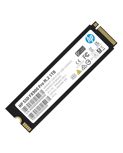 HP FX900 Pro 1TB NVMe SSD 2280 M.2 Gen4 x4, 8 Gb/s Internal Solid State Drive Up to 7400 MB/s Compatible with Laptop & Desktop PC - 4A3U0AA#ABB