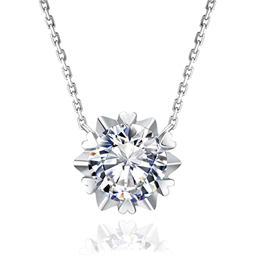 KRKC moissanite pendant necklace snowflake