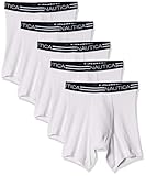 Nautica Men's Classic Cotton Boxer Briefs, White-5 Pack, M