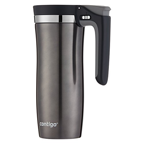 Contigo Handled Vacuum-Insulated Stainless Steel Thermal Mug with Spill-Proof Lid, 16 Ounce, Gunmetal