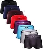 youlehe Men's Underwear Soft Rayon Boxer Briefs Stretch Trunks Pack (as1, alpha, l, regular, regular, 8 Pack 09)