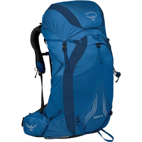 Osprey Exos 38L Men's Ultralight Backpacking Backpack, Blue Ribbon, L/XL