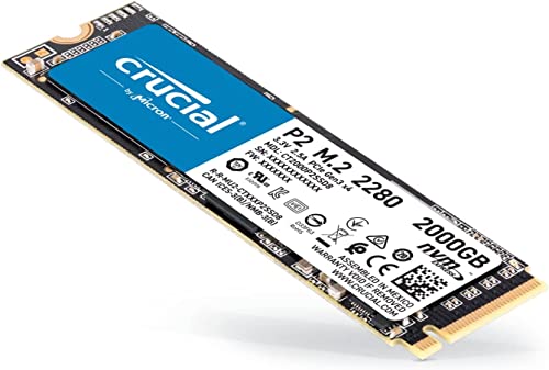 Crucial P2 2TB 3D NAND NVMe PCIe M.2 SSD Up to 2400MB/s - CT2000P2SSD8