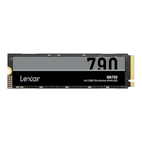 Lexar 1TB NM790 SSD PCIe Gen4 NVMe M.2 2280 Internal Solid State Drive, Up to 7400/6500 MB/s Read/Write, Compatible with PS5, for Gamers and Creators, Black (LNM790X001T-RNNNU)