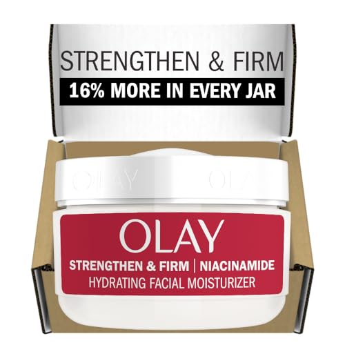 Olay Strong & Firm Niacinamide Face Moisturizer, 2 oz Renewing Face Cream for Hydration and Skin Cell Turnover with 99% Pure Niacinamide, Recyclable Eco Jar Packaging