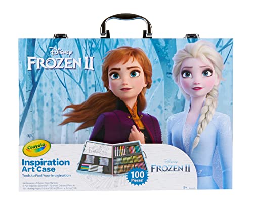 Crayola Frozen 2 Inspiration Art Case, 100 Art & Coloring Supplies, Gift for Kids, Ages 5, 6, 7, 8