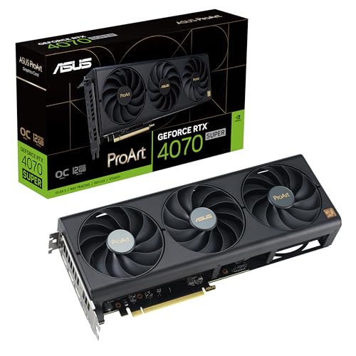 ASUS ProArt GeForce RTX™ 4070 Super OC Edition Graphics Card (PCIe 4.0, 12GB GDDR6X, DLSS 3, HDMI 2.1a, DisplayPort 1.4a)