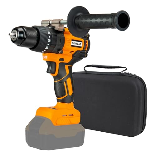 Nichilas Cordless Drill/Driver for DEWALT 20V MAX Battery, Impact type Variable Speed 150Nm Brushless Motor for Professional Worker (Battery Not Included)