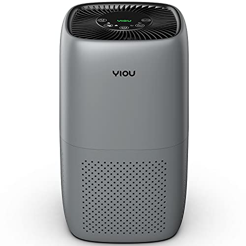 YIOU Air Purifier for Home Large Room Up to 547ft²,H13 True HEPA Filter for Allergies Pets Smokers,24db Smart Air Filter Block Most Pet Dander Pollen Smoke,Available for California,Grey