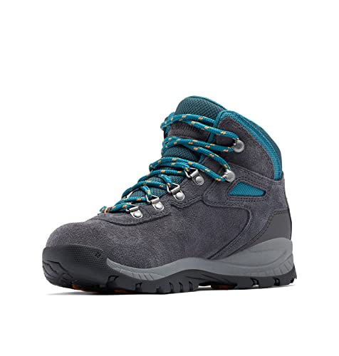 Columbia Women's Newton Ridge Plus Waterproof Amped, Shark/River Blue, 8