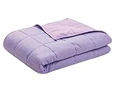 Satwip Purple Weighted Blanket 10 lb, Cooling Weighted Blanket for Hot Sleepers, Cool Moire Jersey with Soft Breathable Sanded, 48 x 72 inches 10 Pounds, Purple