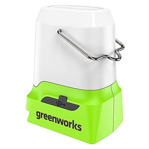 Greenworks 24V Lantern Cordless 500lm Camping Light with USB-A and USB-C Port, tool only