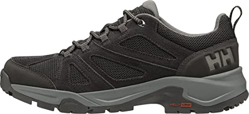 Helly-Hansen Mens Switchback Trail Airflow Hiking Shoes, Light-Weight, Breathable, Quick-Drying, 990 Black/Charcoal/Ebony, 9