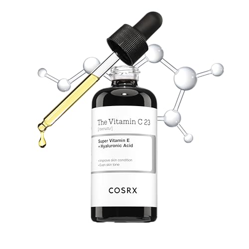 COSRX Pure Vitamin C 23% Serum with Vitamin E & Hyaluronic Acid, Brightening & Hydrating Facial Serum for Fine Lines, Uneven Skin Tone & Dull Skin, 0.7oz/20g, Korean Skin Care