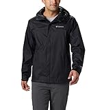 Columbia Men's Watertight II Front-Zip Hooded Rain Jacket, Black, Medium