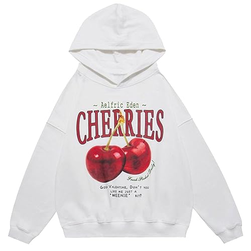 Aelfric Eden Cherry Graphic Hoodies Streetwear Hooded Sweatshirt Pullover Hip Hop Fashion Hoodies Unisex