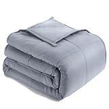 Lofus Weighted Blanket for Adults 15 lbs 48'x 72' Twin Size, Breathable All-Season Weighted Heavy Blankets, Soft Microfiber with Premium Glass Beads for Sleeping, Grey