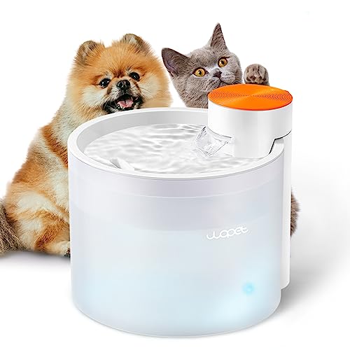 WOPET Cat Water Fountain W500,3.5L/118oz Cat Fountain with BPA-Free, Super Quiet Dog Fountain Cat Water Dispenser with Smart Pump LED Light and Multiple Filtration,Water Fountain for Cats, Dog(White)