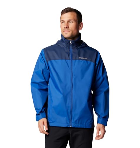 Columbia Men's Glennaker Lake II Rain Jacket, Mountain Blue/Collegiate Navy, Medium