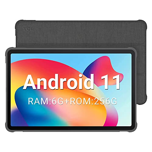 TCL 10.36 inch Android Tablet, TABMAX 10.4, 6GB + 256GB Up to 512GB, 8000mAh, FHD+ Display, WiFi Android 11 Tablet, Space Gray, with Protective Case