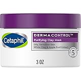 Cetaphil Clay Mask, DermaControl Purifying Clay Face Mask with Bentonite Clay for Blackheads and Pores, Designed for Oily, Sensitive Skin, 3 Oz