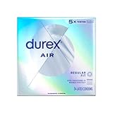 Durex Air Condoms, Extra Thin, Transparent Natural Rubber Latex Condoms for Men, Regular Fit, FSA & HSA Eligible, 24 Count