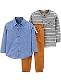 Simple Joys by Carter's Baby Boys' 3-Piece Playwear Set, Chambray, 2T