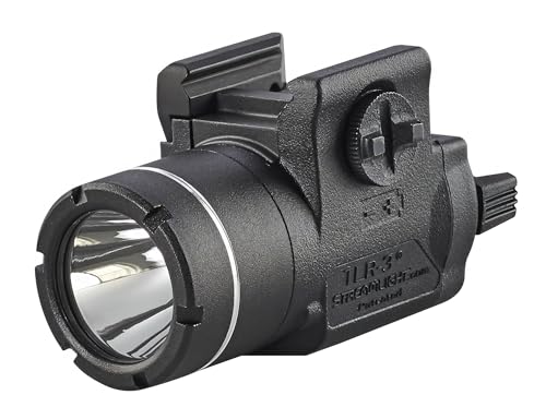 Streamlight 69220 TLR-3 170-Lumen Lightweight, Compact Weapon Mounted Tactical Light with Rail Locating Keys, Black