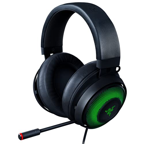 Razer Kraken Ultimate – USB Gaming Headset (Gaming Headphones for PC, PS4 and Switch Dock with Surround Sound, ANC Microphone and RGB Chroma)