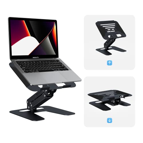 GIISSMO Laptop Stand for Desk with Pneumatic Height Adjustable, Computer Stand Holder Ergonomic Design Computer Stand for Laptop, Laptop Cooling Stand for Pro/Air Dell, HP, Lenovo More Laptops