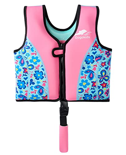 Gogokids Toddler Swim Vest, Kids Swim Vest, Toddlers Floaties Swim Trainer Vest for Boys Girls, Swim Jacket Pool Vest Learn to Swim for Children