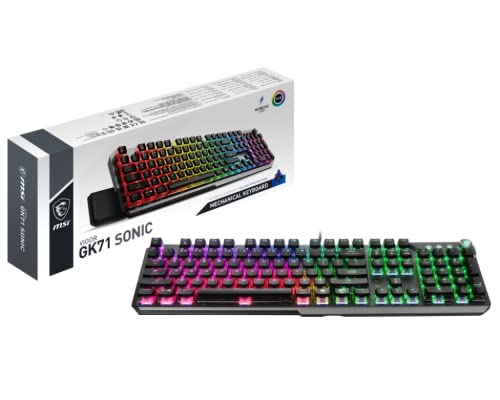 MSI Vigor GK71 Sonic Blue AM Mechanical RGB Gaming Keyboard Sonic Blue Switches